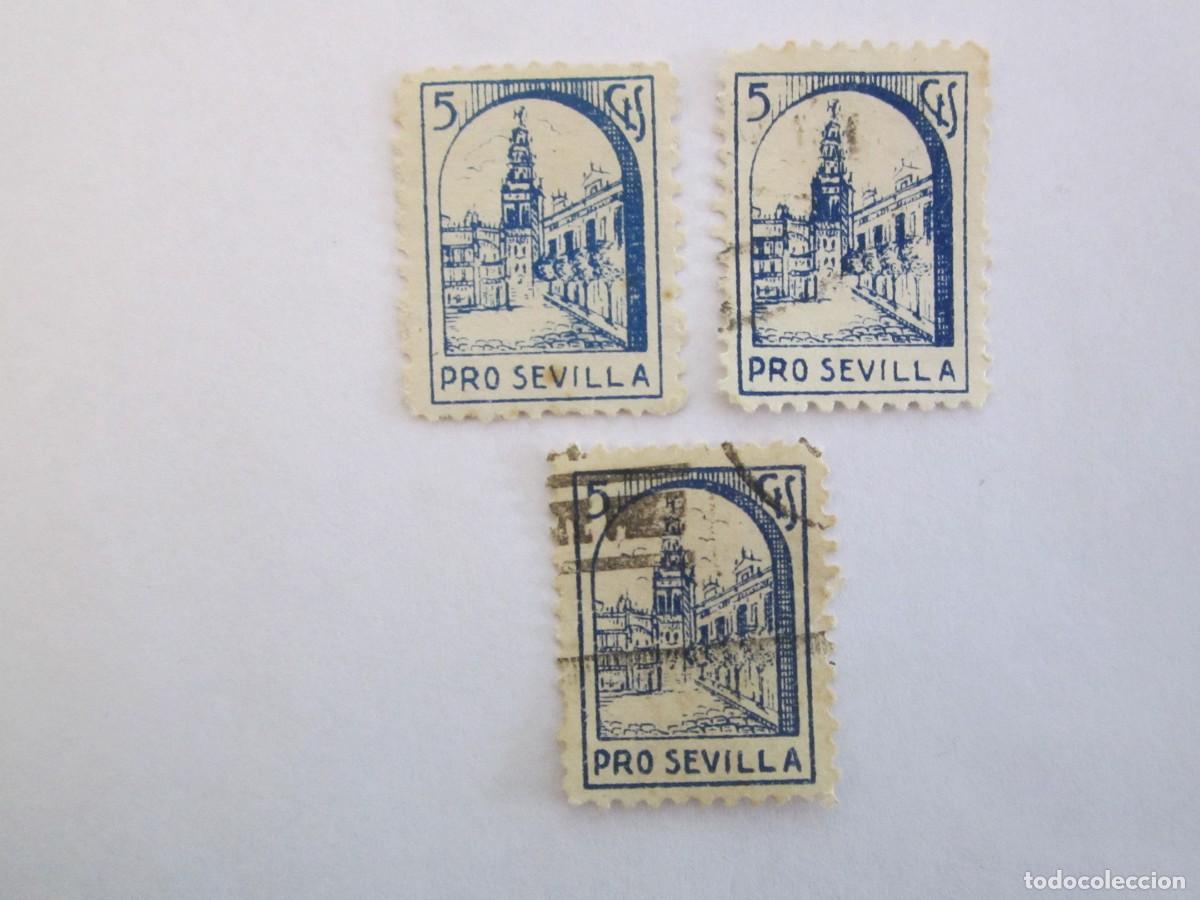 Timbres: LOTE DE 3 SELLOS BENEFICOS PRO SEVILLA