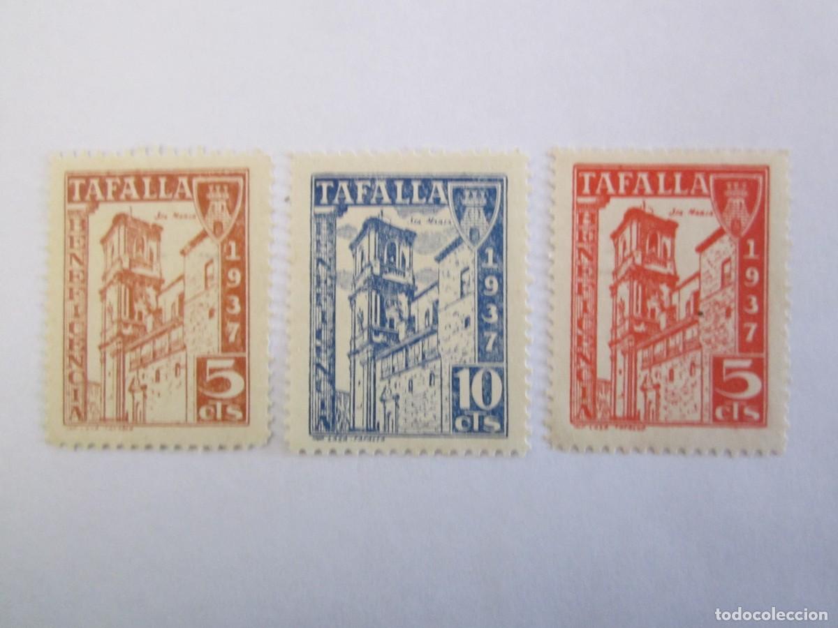 Briefmarken: LOTE DE 3 SELLOS BENEFICOS TAFALLA 1937 GUERRA CIVIL S/C