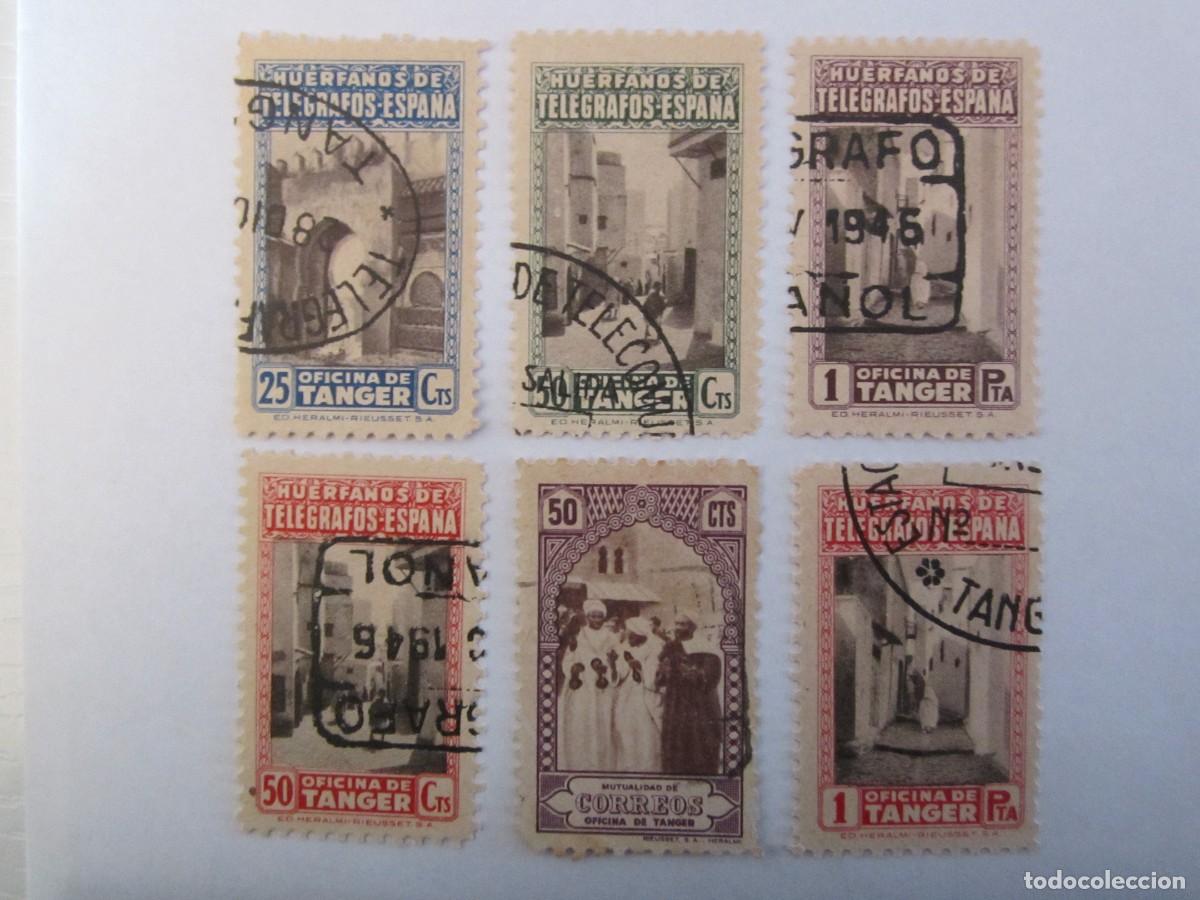 Briefmarken: LOTE DE 6 SELLOS BENEFICOS HUERFANOS DE TELEGRAFOS TANGER