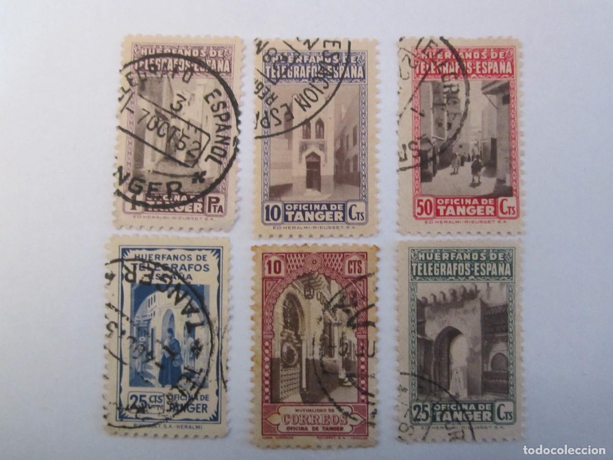 Briefmarken: LOTE DE 6 SELLOS BENEFICOS HUERFANOS DE TELEGRAFOS TANGER