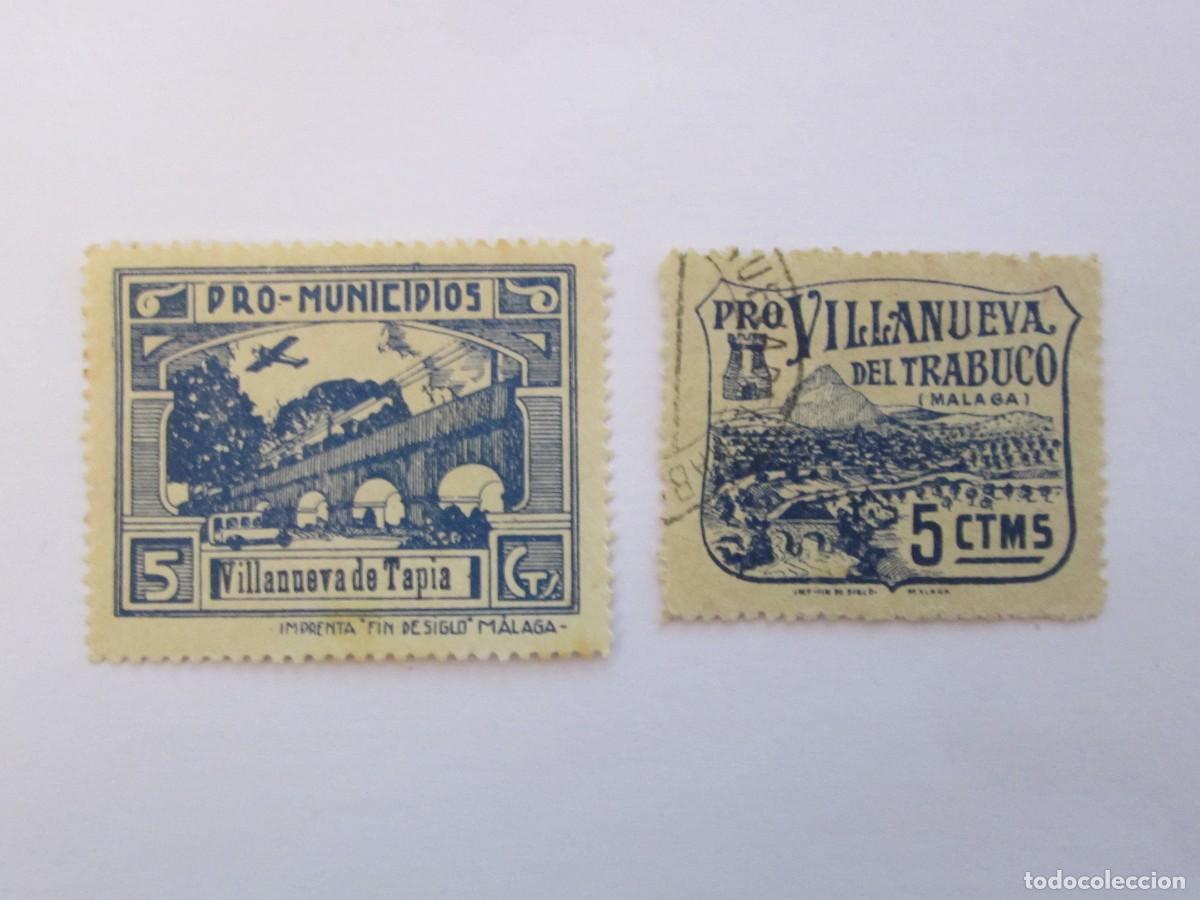 Briefmarken: LOTE 2 SELLOS BENEFICOS VILLANUEVA DEL TRABUCO,VILLANUEVA DE TAPIA 1 S/C