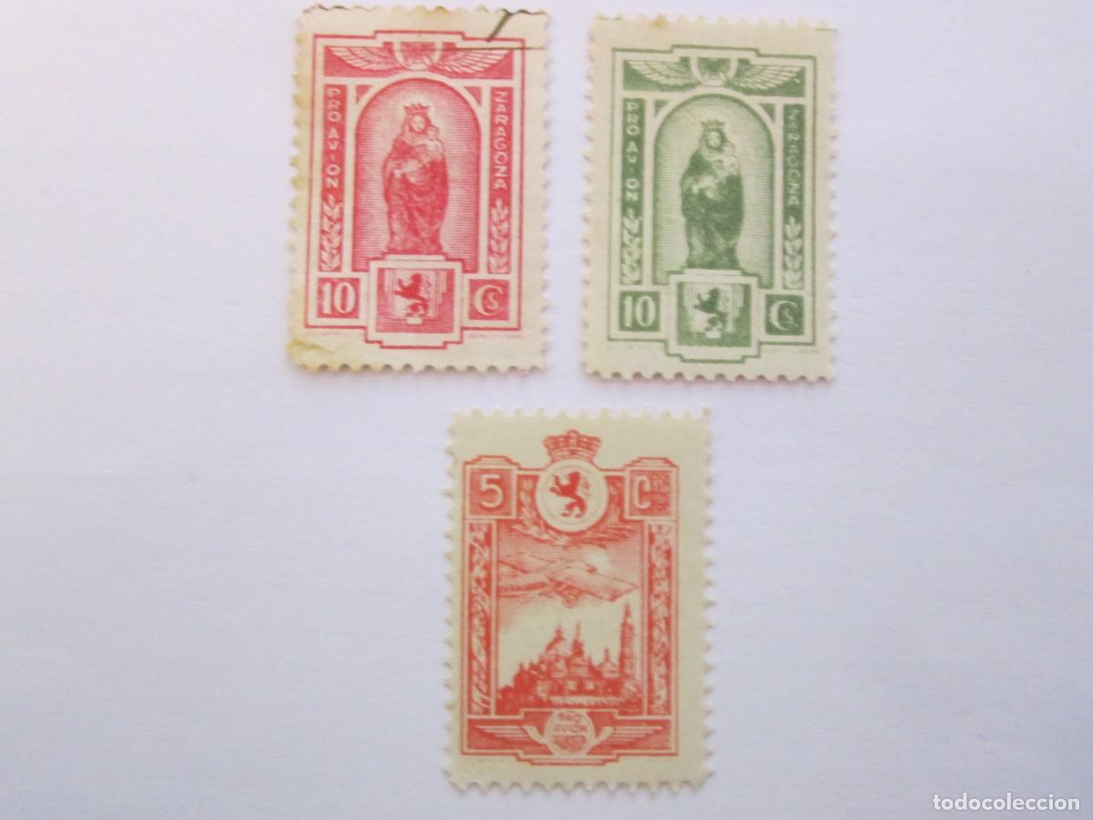 Briefmarken: 3 SELLOS BENEFICOS PRO AVION ZARAGOZA 2 S/C