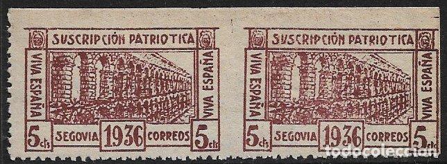 Timbres: Guerra Civil, Sellos locales. SEGOVIA. FESOFI n&ordm; 4phs (*) variedad