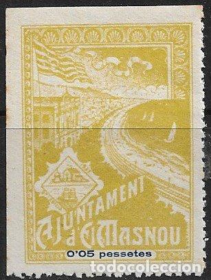 Briefmarken: Guerra Civil, Sellos locales. Barcelona, MASNOU, FESOFI n&ordm; 34 * *