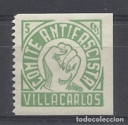 Sellos: comite antifascista Villacarlos menorca 5 cts NUEVO*
