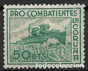Timbres: Guerra Civil, Sellos locales. Coru&ntilde;a, CORU&Ntilde;A, FESOFI n&ordm; 42 *