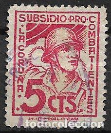 Francobolli: Guerra Civil, Sellos locales. Coru&ntilde;a, CORU&Ntilde;A, FESOFI n&ordm; 23 (o)