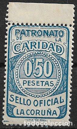 Francobolli: Guerra Civil, Sellos locales. Coru&ntilde;a, CORU&Ntilde;A, tipo FESOFI n&ordm; 78 * * 50 cts. azul