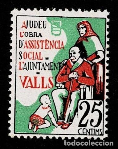 Selos: 0179 Guerra Civil VALLS Fesofi n&ordm; 3 Valor 25 cts Color MULTICOLOR Sin fijasellos VER