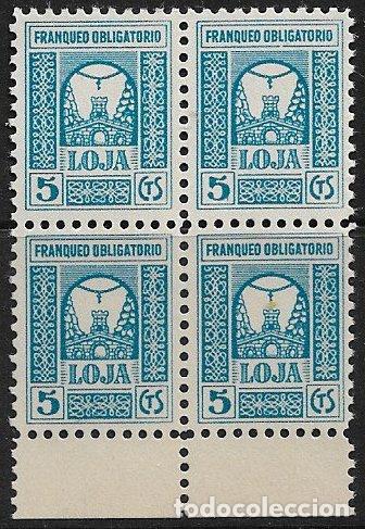 Stamps: Guerra Civil, Sellos locales. Granada, LOJA, FESOFI n&ordm; 17 B4 * * lujo