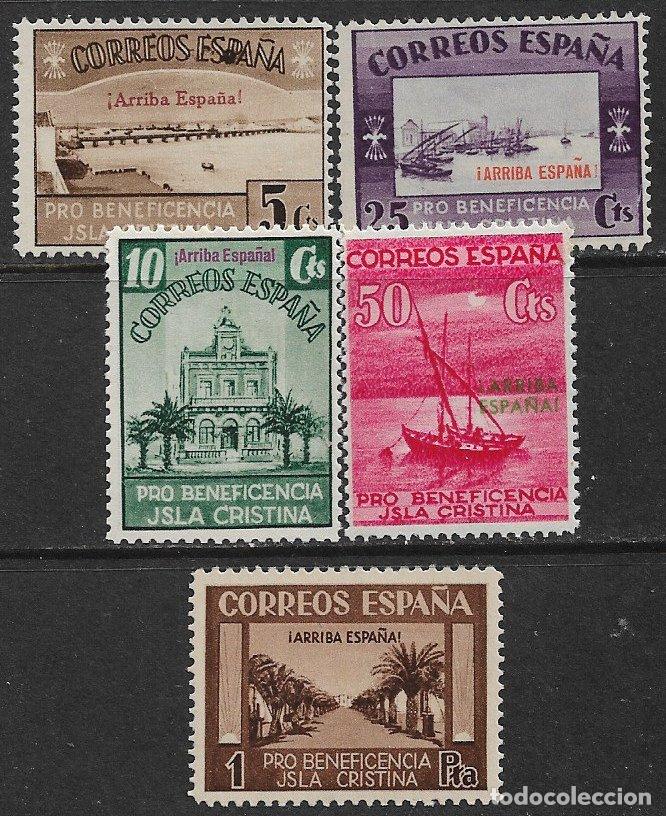 Selos: Guerra Civil, Sellos locales. Huelva, ISLA CRISTINA, FESOFI n&ordm; 18 a 22 * *