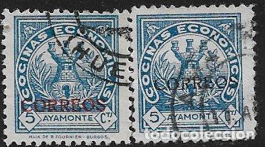 Selos: Guerra Civil, Sellos locales. Huelva, AYAMONTE, FESOFI n&ordm; 4 y 5 (o)