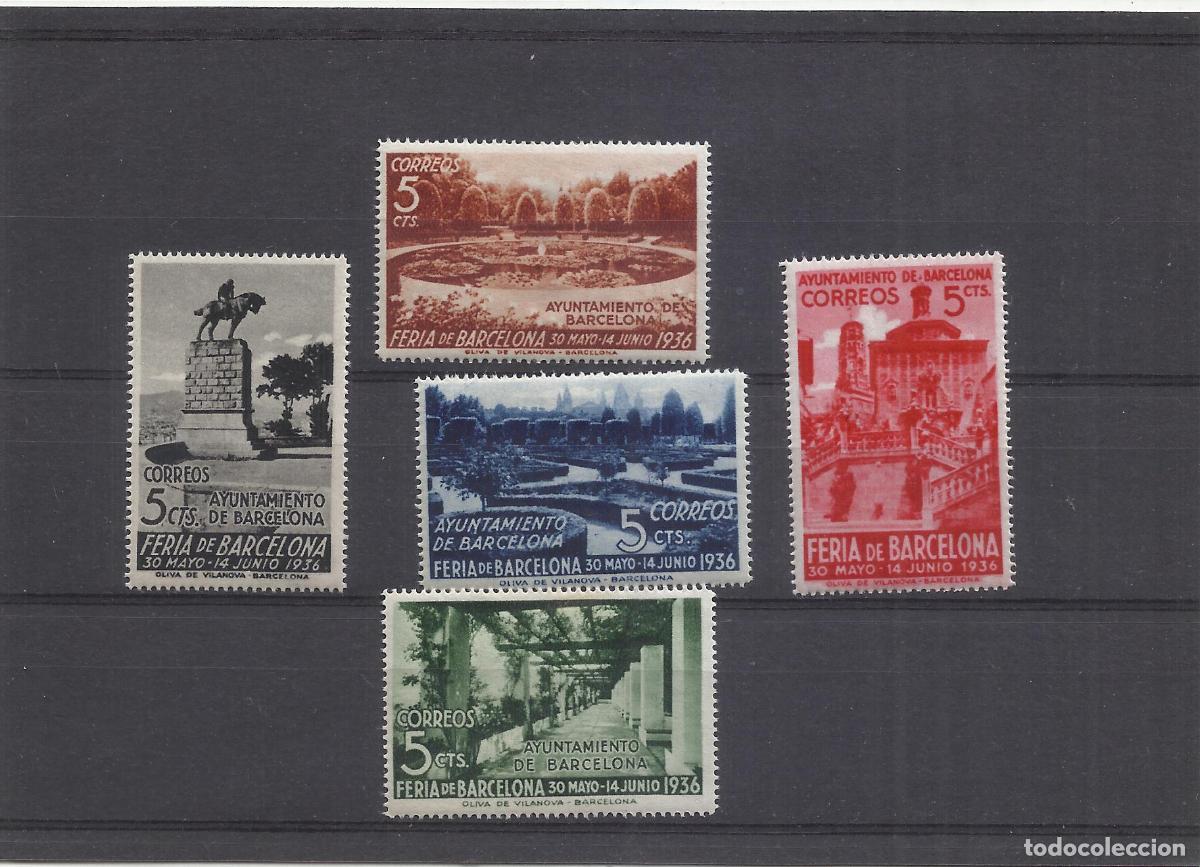 Selos: feria muestras barcelona 1936 edifil 14-18 nuevos*/** valor 2022 catalogo 22.65 euros