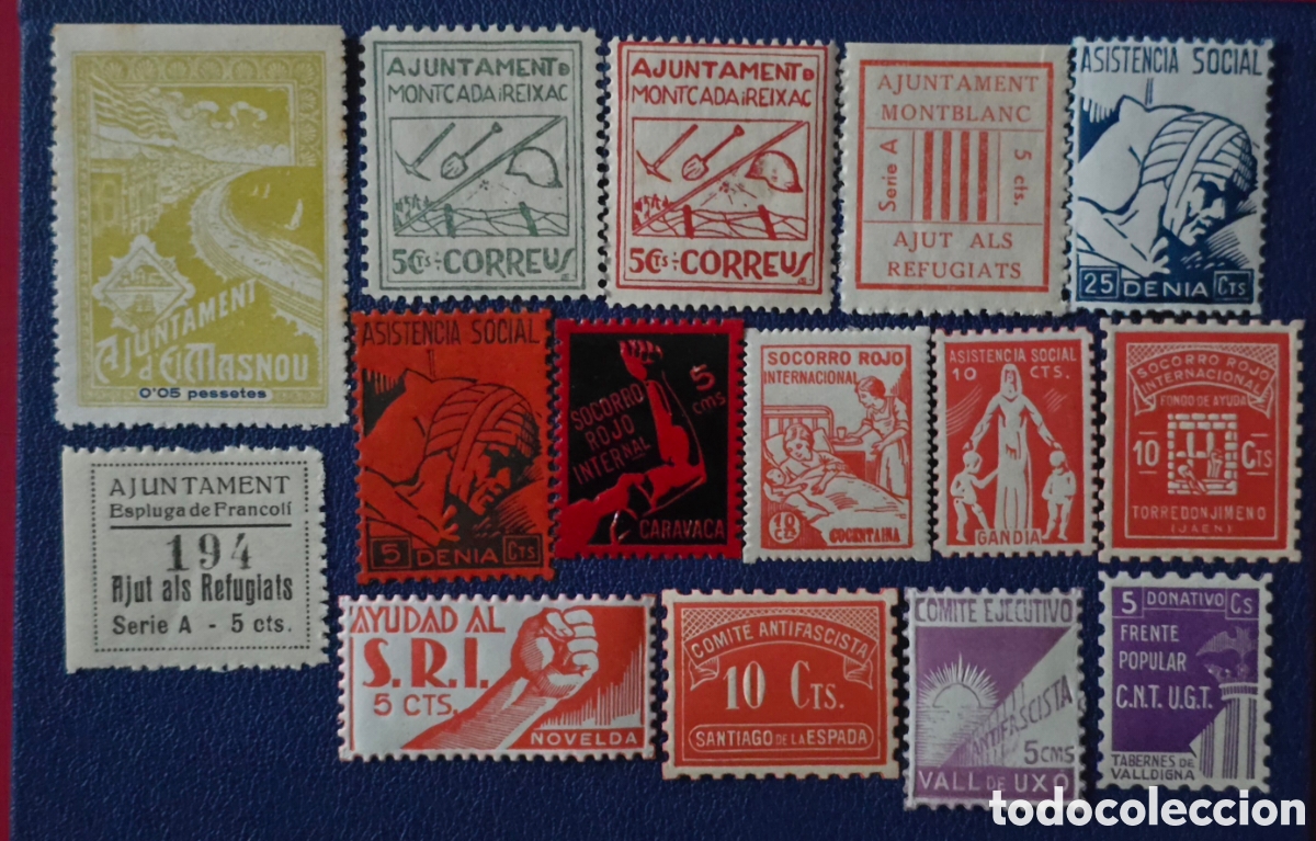 Stamps: Espa&ntilde;a Guerra Civil Vi&ntilde;etas Locales