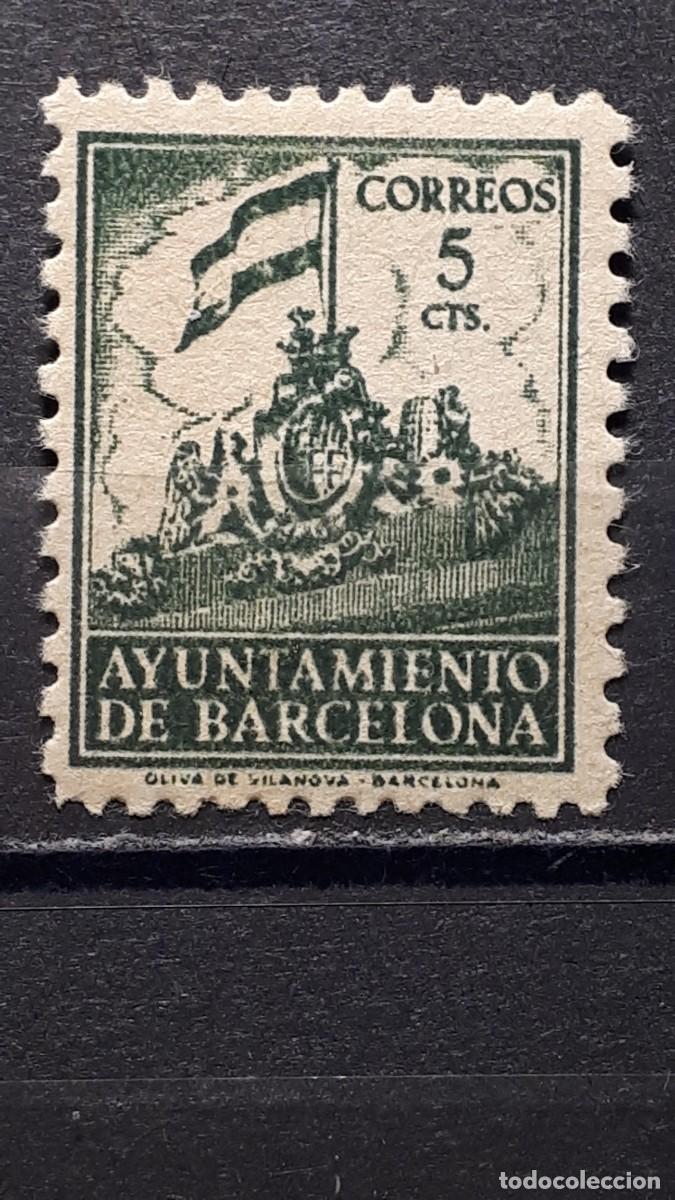 Sellos: BARCELONA . A&ntilde;o 1940. **. EDIFIL 26