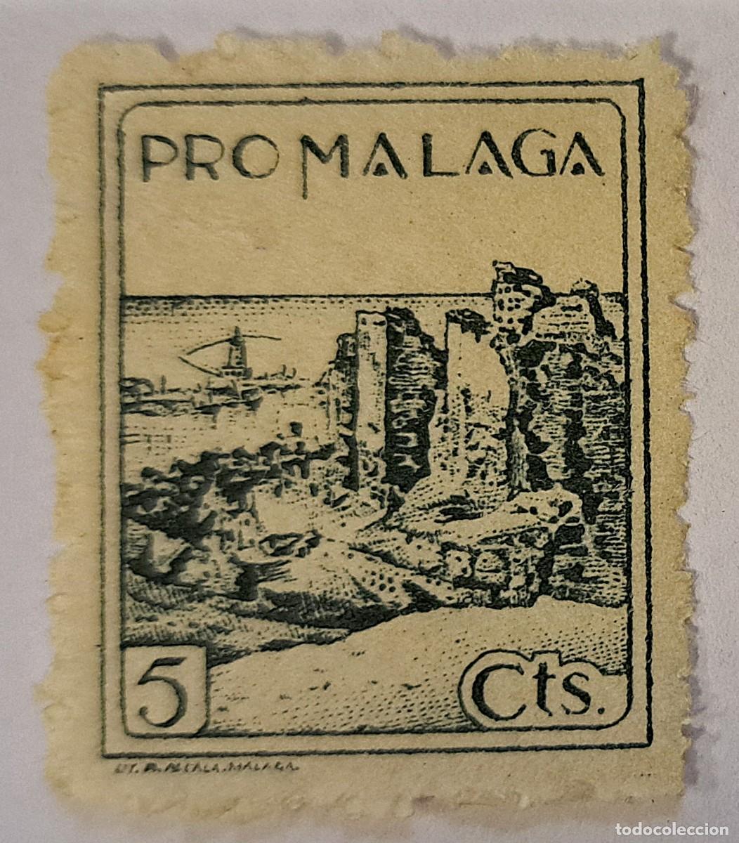 Sellos: Sello Espa&ntilde;a 5 c&eacute;ntimos, Pro M&aacute;laga - Foto 2