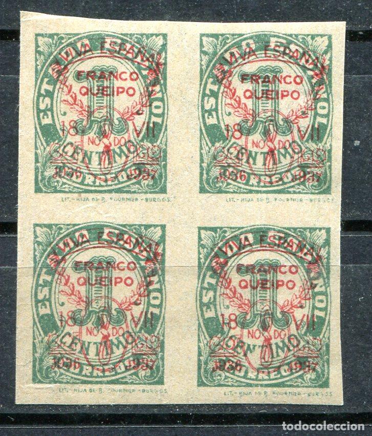 Briefmarken: Edifil 57 de Patri&oacute;ticos de Sevilla, en bloque de 4. Ver descripci&oacute;n