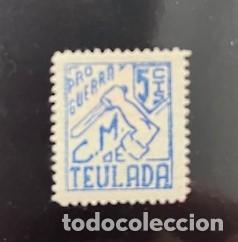 Sellos: Teulada pro guerra 5ctm - Foto 1