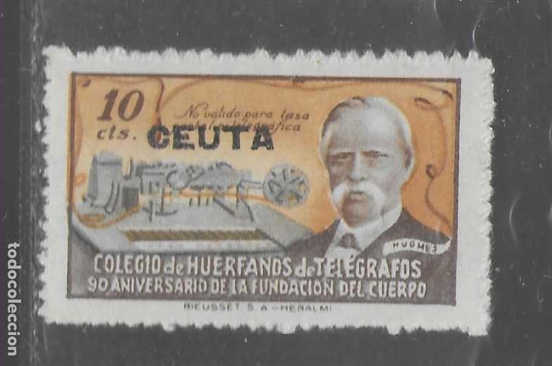 Timbres: CEUTA,-10 CTS.,-HUERFANOS DE TELEGRAFOS- VER FOTOS