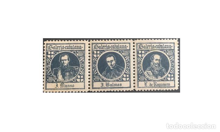 Briefmarken: (LOT-6) Vi&ntilde;eta BLOQUE DE 3 Galeria Catalana Manso Requesens Balmes los de la imagen