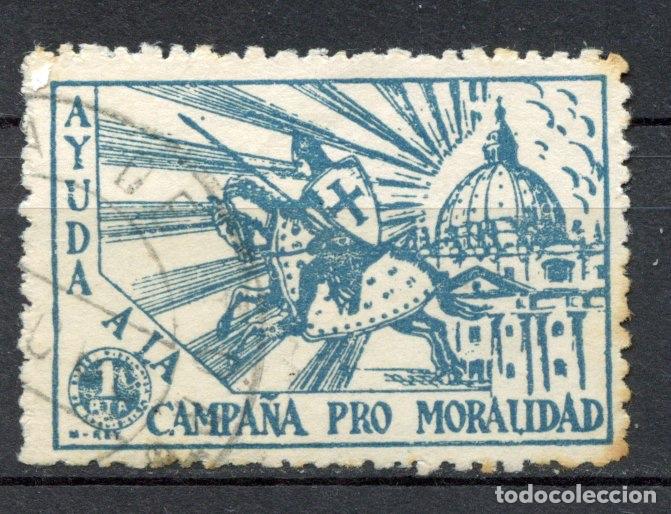 Sellos: AYUDA A LA CAMPA&Ntilde;A PRO MORALIDAD 1 PTA. - Foto 1