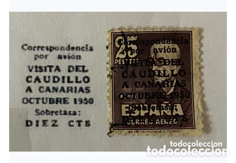 Sellos: Sello Visita del caudillo Manuel de Falla - Foto 1