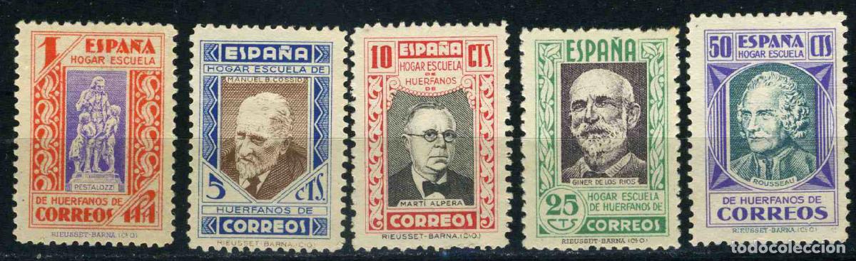 Timbres: Espa&ntilde;a - Beneficencia 1937 (Pedagogos)