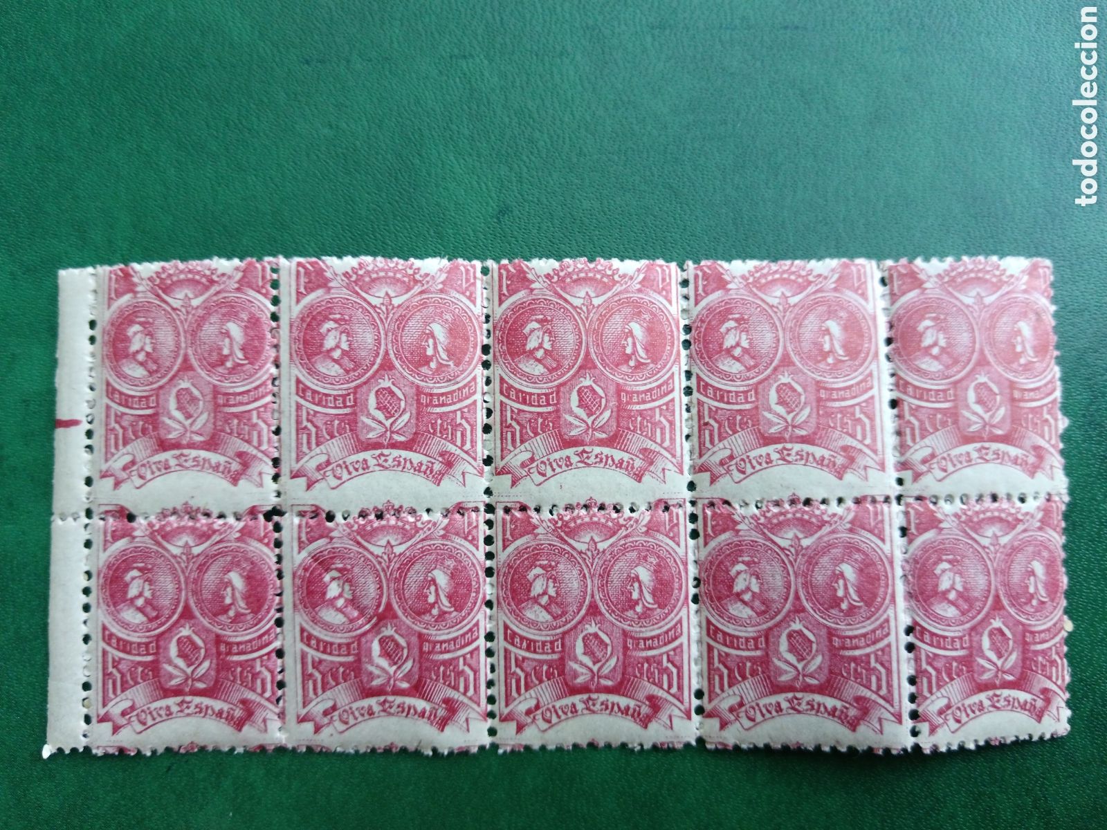 Briefmarken: Bloque 10 sellos Beneficos Granada
