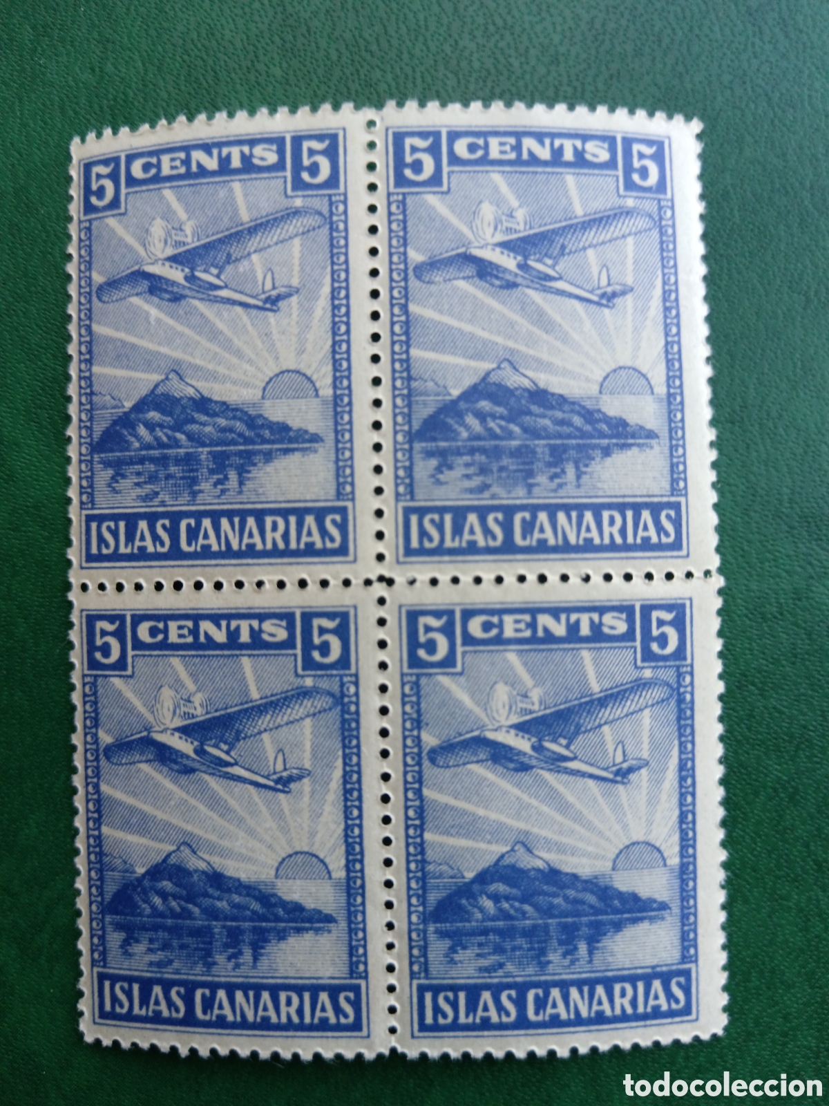Briefmarken: Bloque de 4 sellos Ben&eacute;ficos islas Canarias