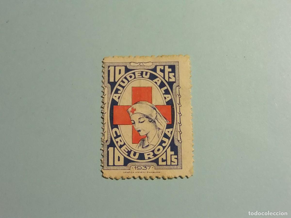 Timbres: BENEFICIENCIA - VI&Ntilde;ETAS 1937 - AJUDEU A LA CREU ROJA (CRUZ ROJA) - ENFERMERA.