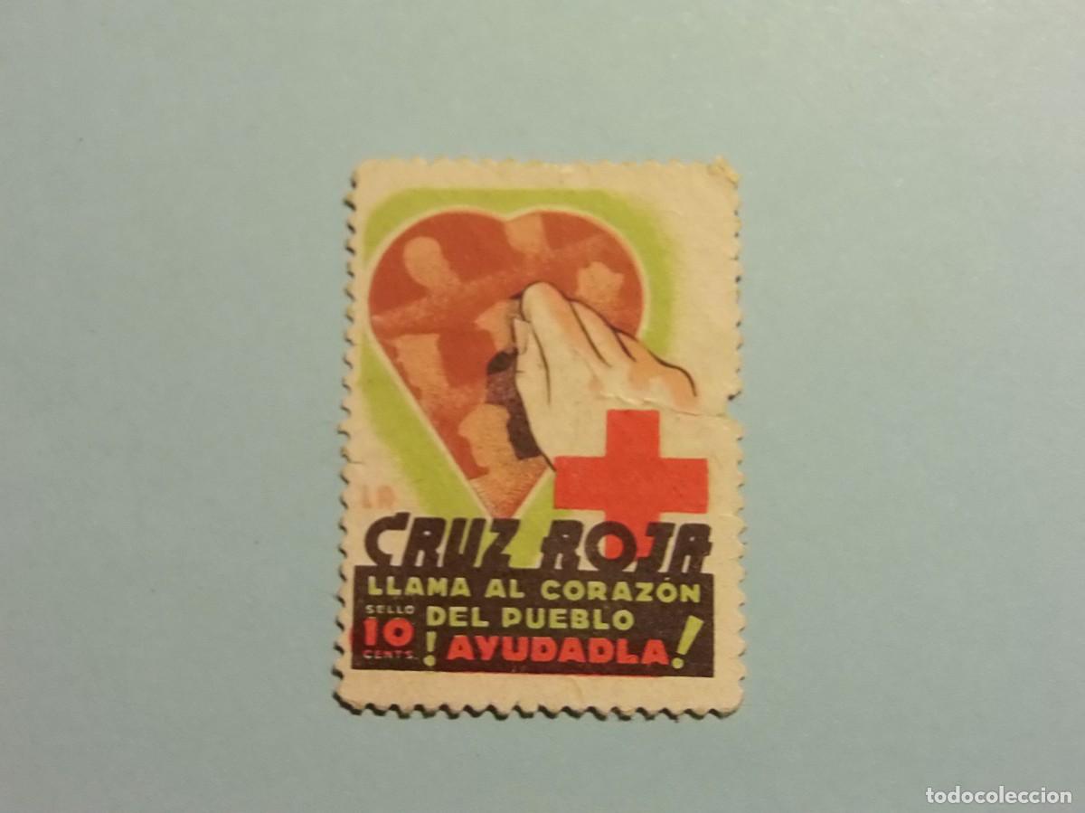 Timbres: BENEFICIENCIA - VI&Ntilde;ETAS - CRUZ ROJA, LLAMA AL CORAZ&Oacute;N DEL PUEBLO ! AYUDADLA&iexcl; - 10 CENTS.