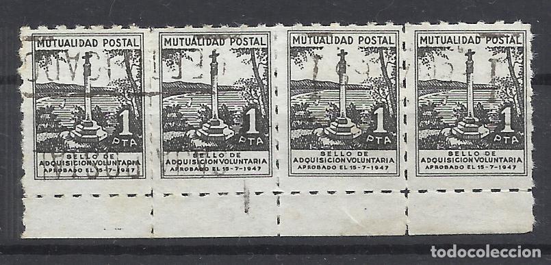 Briefmarken: CRUZ MUTUALIDAD POSTAL 1 PTS USADO BLOQUE D 4