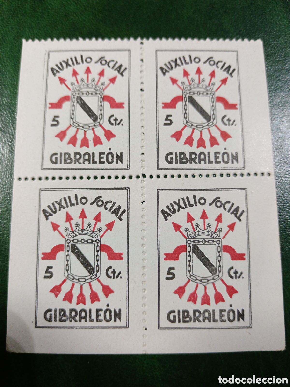 Sellos: Bloque 4 sellos Gibraleon - Foto 1