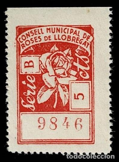 Selos: CL4-18-90 Guerra Civil ROSAS DEL LLOBREGAT (Barcelona) 5 cts. Fesofi n&ordm; 3