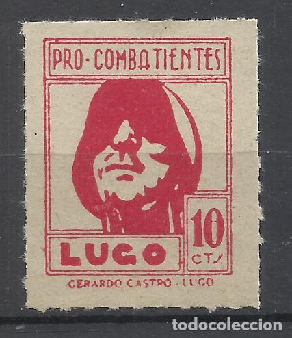 Sellos: LUGO PRO COMBATIENTES 10 CTS NUEVO** - Foto 1