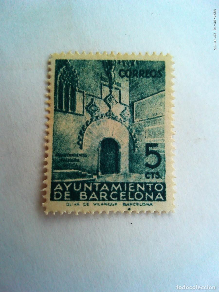 Stamps: GUERRA CIVIL - REPUBLICA : VI&Ntilde;ETA DEL AYUNTAMIENTO DE BARCELONA . SIN USAR