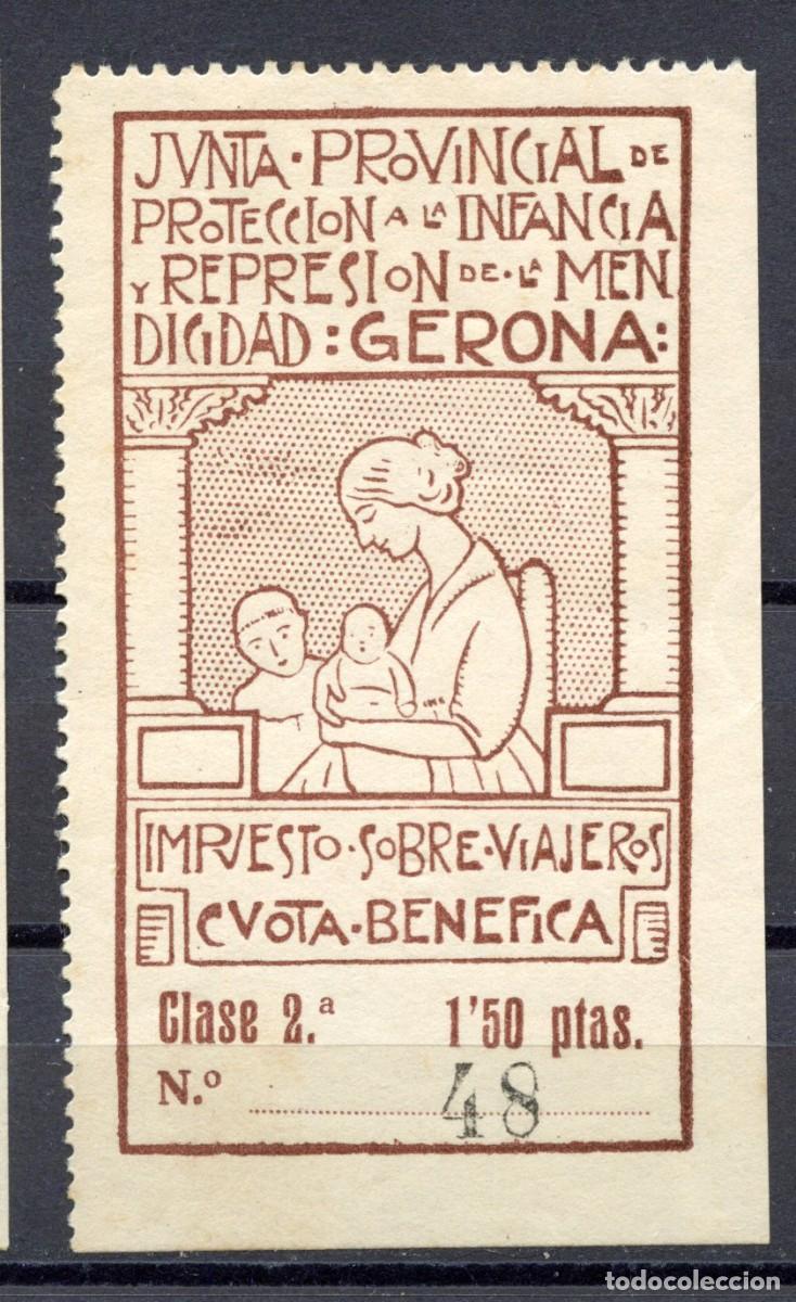 Stamps: GERONA - GIRONA SELLO LOCAL NACIONAL EDIFIL N&ordm;14 (SELLO DERECHO, P&Aacute;LIDO, 14a)