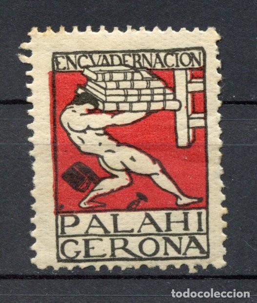 Briefmarken: GIRONA SELLO DE EMPRESA ENCUADERNACI&Oacute;N PALAHI - GERONA. DISE&Ntilde;O ART&Iacute;STICO.