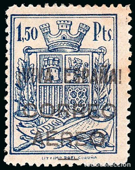 Selos: Espa&ntilde;a - Em. Local Patri&oacute;ticas - Burgos - Ed * 66 - 1937 - Variedad habilitaci&oacute;n desplazada