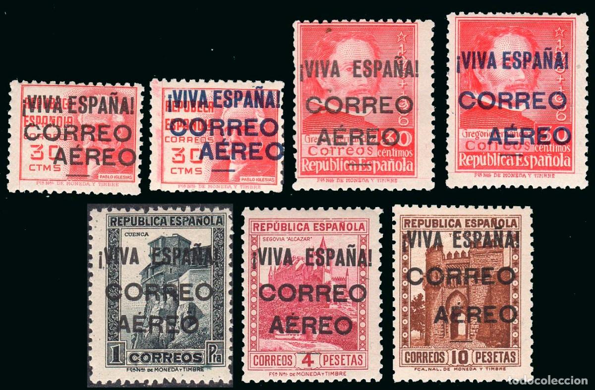 Selos: Espa&ntilde;a - Em. Local Patri&oacute;ticas - Burgos - Ed * 74/80 - 1937 - Habilitados