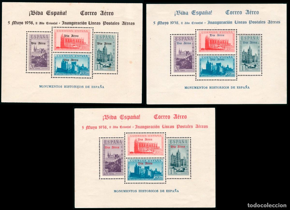 Selos: Espa&ntilde;a - Em. Local Patri&oacute;ticas - Burgos - Edi * 95/97 - 1938 - 3 HB habilitadas