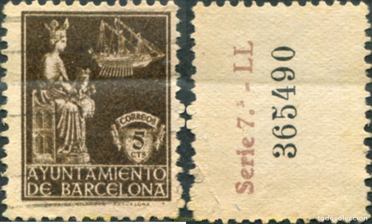 Stamps: 776859 USED ESPA&Ntilde;A. Barcelona 1940 PATRONA DE BARCELONA