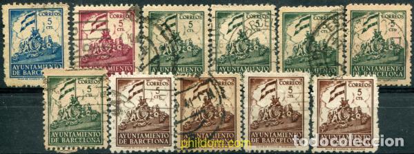 Timbres: 776863 USED ESPA&Ntilde;A. Barcelona 1940 FRONTISPICIO DEL AYUNTAMIENTO DE BARCELONA