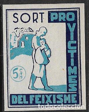 Briefmarken: Guerra Civil, locales, L&eacute;rida SORT, FESOFI n&ordm; 1 * * variedad