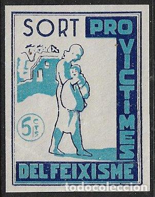 Briefmarken: Guerra Civil, locales, L&eacute;rida SORT, FESOFI n&ordm; 1 * * variedad