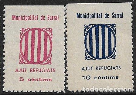 Briefmarken: Guerra Civil, locales, Tarragona, SARRAL, FESOFI n&ordm; 2 y 3 * *