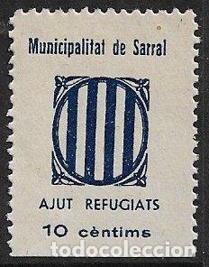 Briefmarken: Guerra Civil, locales, Tarragona, SARRAL, FESOFI n&ordm; 3 * *