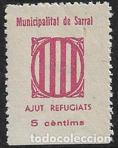 Briefmarken: Guerra Civil, locales, Tarragona, SARRAL, FESOFI n&ordm; 2 * *
