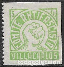 Briefmarken: Guerra Civil, locales, Baleares, VILLACARLOS, FESOFI n&ordm; 1 * *