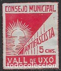 Briefmarken: Guerra Civil, locales, Castell&oacute;n, VALL DE UX&Oacute;, FESOFI n&ordm; 9 (*)